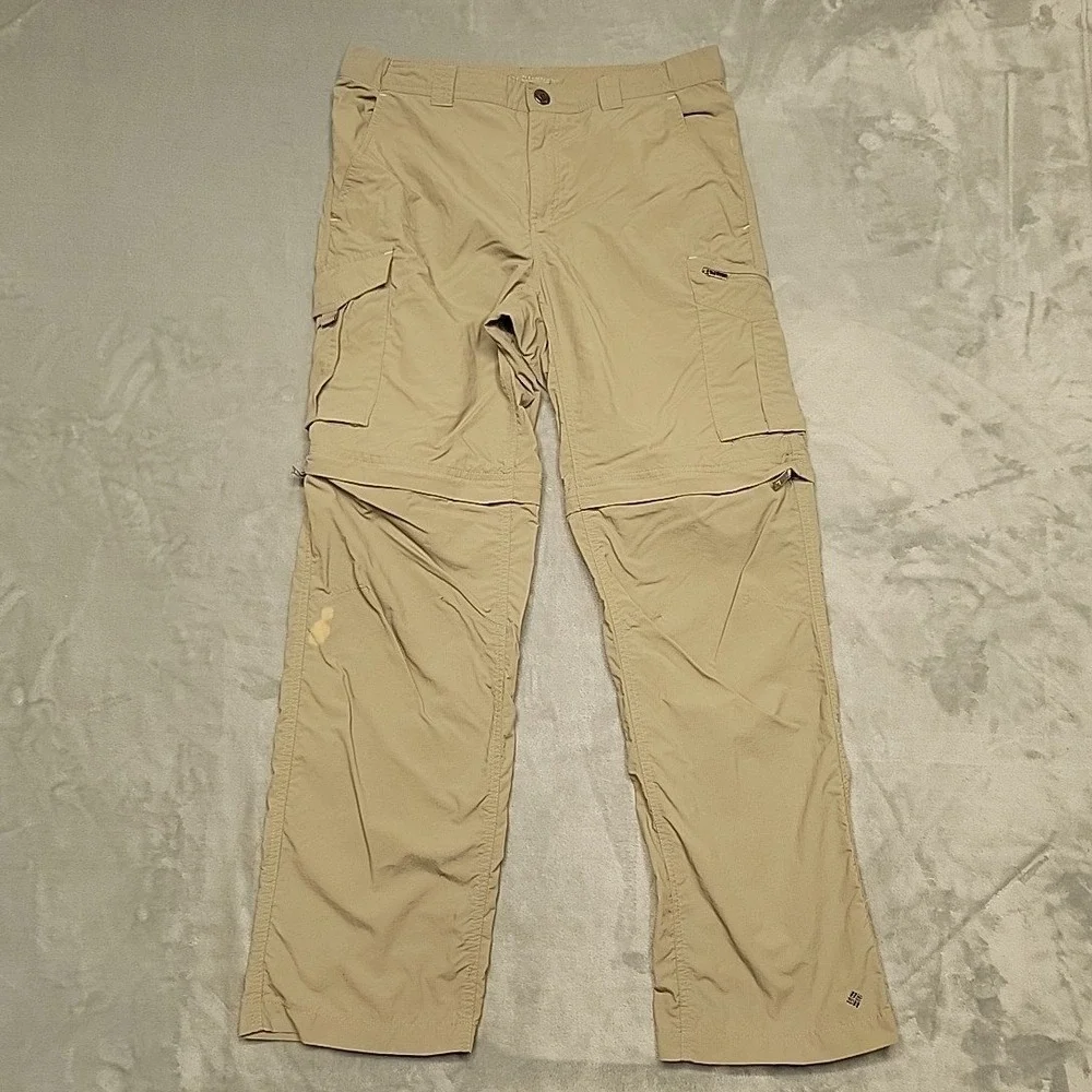 Columbia Cargo Pants Men 32x30 Silver Ridge Convertible Hiking Fishing Utility.
